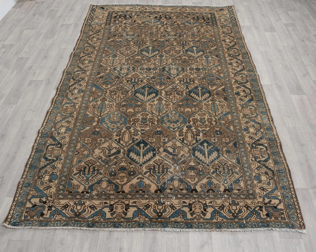 Multicolor Turkish Oushak Rug 5' 8" x 8' 11" Hand-Knotted | No. VR55495