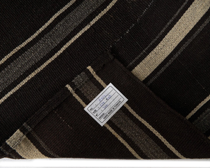 Brown Turkish Kilim Rug 5' 4" x 7' 10" Flat-Weave view 9