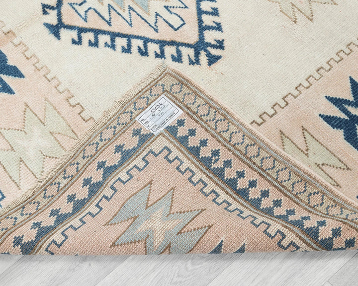 Beige Turkish Oushak Rug 5'6" x 7'1" Hand-Knotted | No. VR55622
