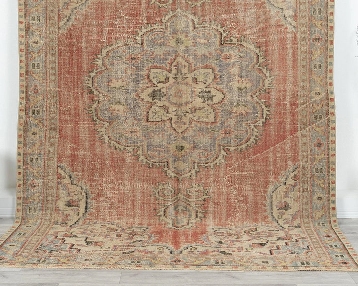 Multicolor Turkish Oushak Rug 5' 11" x 8' 8" Hand-Knotted | No. VR55771