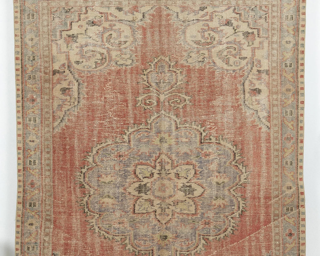 Multicolor Turkish Oushak Rug 5' 11" x 8' 8" Hand-Knotted | No. VR55771