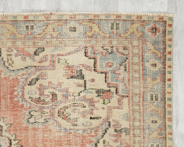 Multicolor Turkish Oushak Rug 5' 11" x 8' 8" Hand-Knotted | No. VR55771