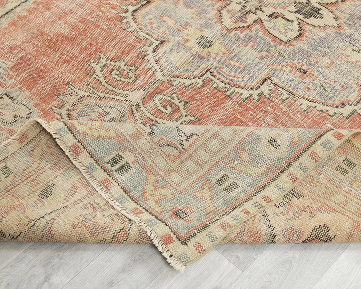 Multicolor Turkish Oushak Rug 5' 11" x 8' 8" Hand-Knotted | No. VR55771