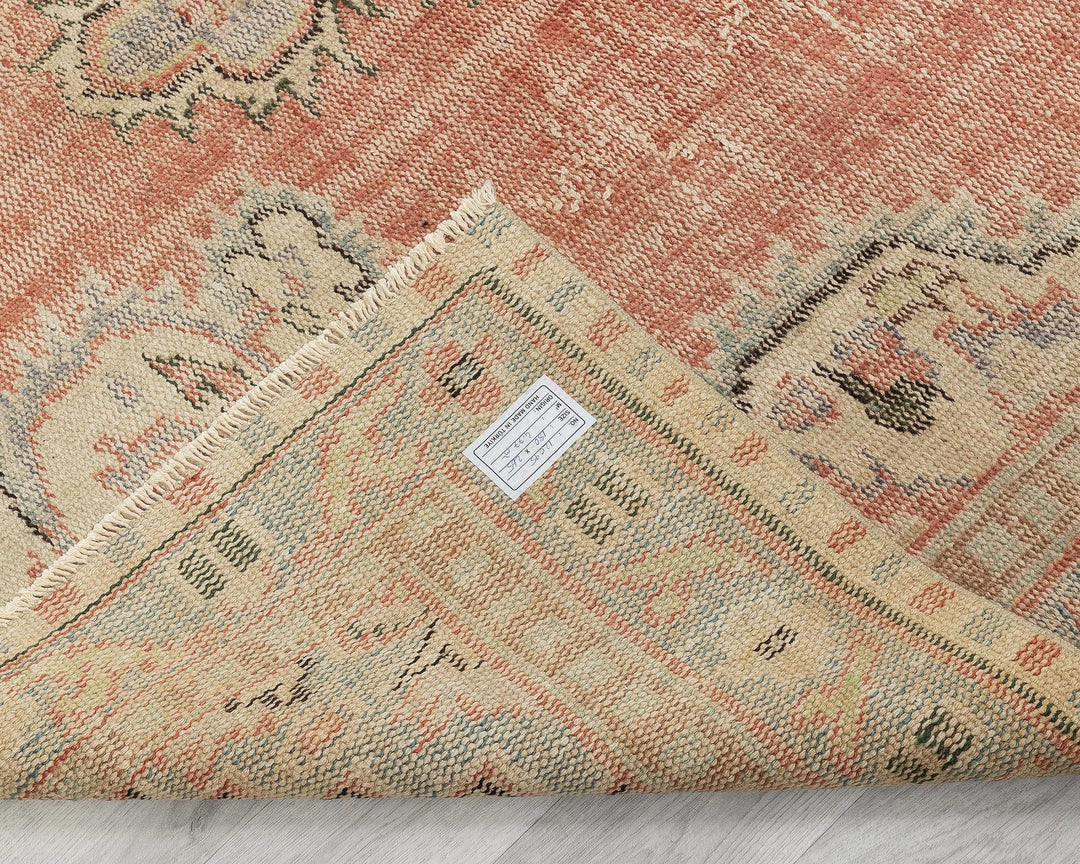 Multicolor Turkish Oushak Rug 5' 11" x 8' 8" Hand-Knotted | No. VR55771
