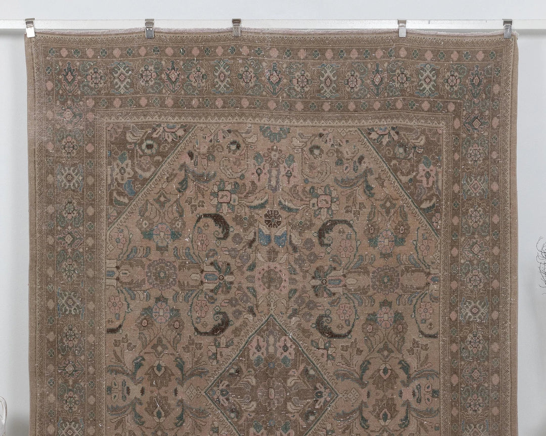 Multicolor Turkish Oushak Rug 7' 1" x 10' 1" Hand-Knotted | No. VR55871