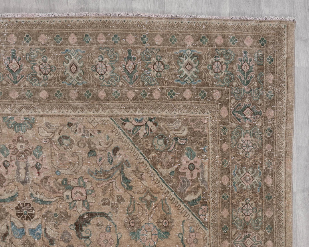 Multicolor Turkish Oushak Rug 7' 1" x 10' 1" Hand-Knotted | No. VR55871