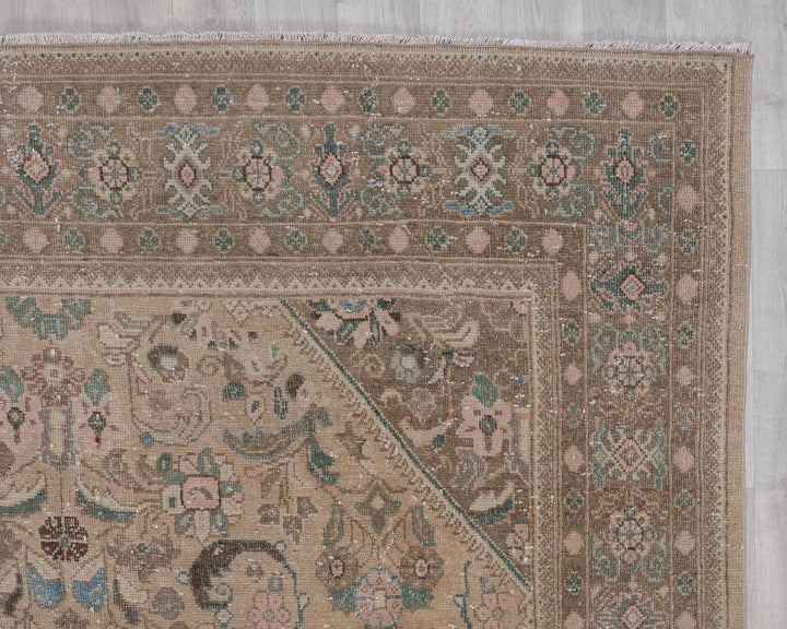 Multicolor Turkish Oushak Rug 7' 1" x 10' 1" Hand-Knotted | No. VR55871