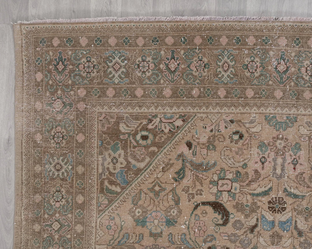 Multicolor Turkish Oushak Rug 7' 1" x 10' 1" Hand-Knotted | No. VR55871