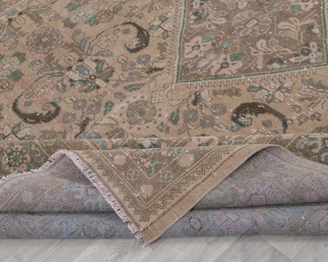 Multicolor Turkish Oushak Rug 7' 1" x 10' 1" Hand-Knotted | No. VR55871