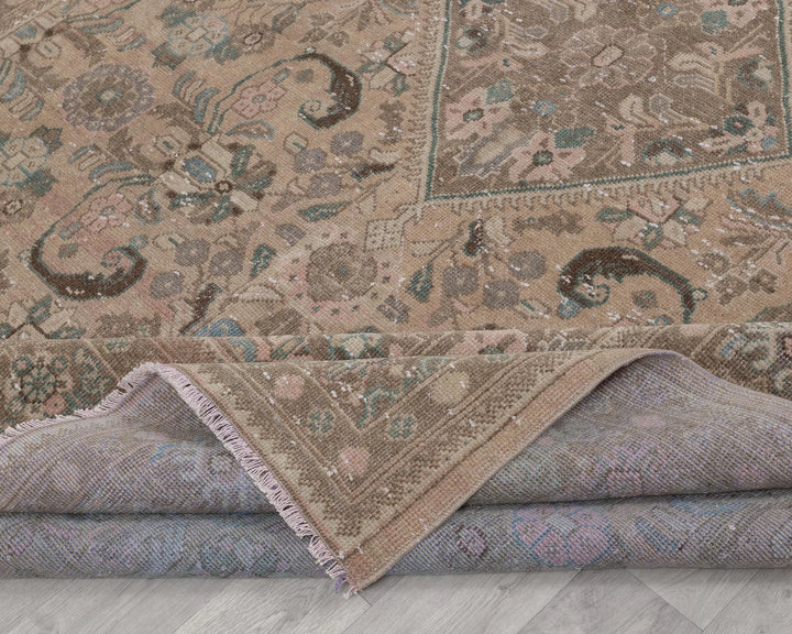 Multicolor Turkish Oushak Rug 7' 1" x 10' 1" Hand-Knotted | No. VR55871