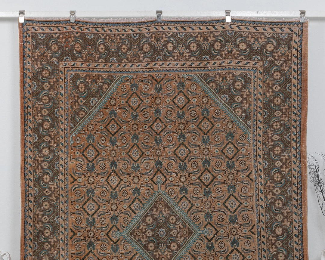 Multicolor Turkish Oushak Rug 6'9" x 9'6" Hand-Knotted | No. VR55904