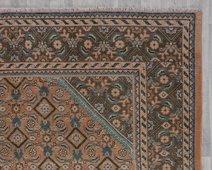 Multicolor Turkish Oushak Rug 6'9" x 9'6" Hand-Knotted | No. VR55904
