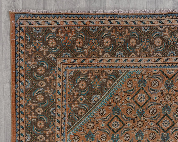 Multicolor Turkish Oushak Rug 6'9" x 9'6" Hand-Knotted | No. VR55904