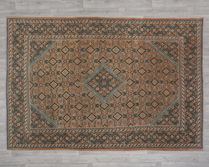 Multicolor Turkish Oushak Rug 6'9" x 9'6" Hand-Knotted | No. VR55904
