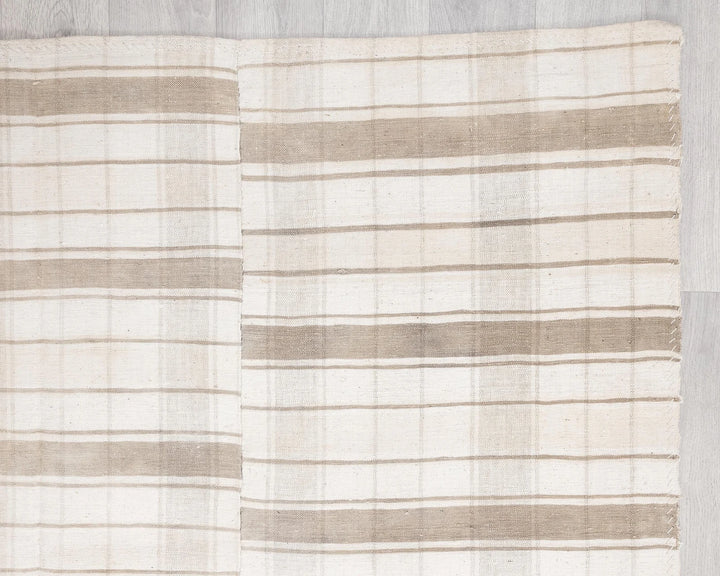 Beige Turkish Kilim Rug 5' 1" x 8' 6" Hand-Knotted | No. VR55935