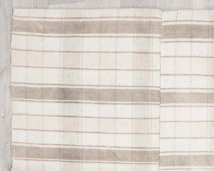 Beige Turkish Kilim Rug 5' 1" x 8' 6" Hand-Knotted | No. VR55935