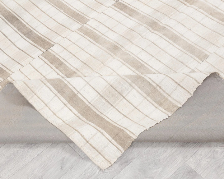 Beige Turkish Kilim Rug 5' 1" x 8' 6" Hand-Knotted | No. VR55935