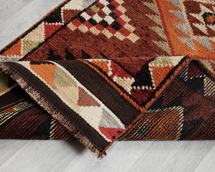 Multicolor Turkish Oushak Rug 13' 1" x 2' 11" Hand-Knotted | No. VR56120