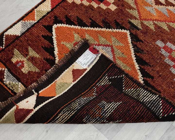 Multicolor Turkish Oushak Rug 13' 1" x 2' 11" Hand-Knotted | No. VR56120