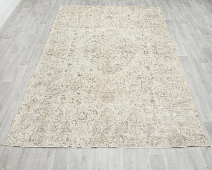 Multicolor Turkish Oushak Rug 6' 7" x 8' 11" Hand-Knotted | No. VR56350