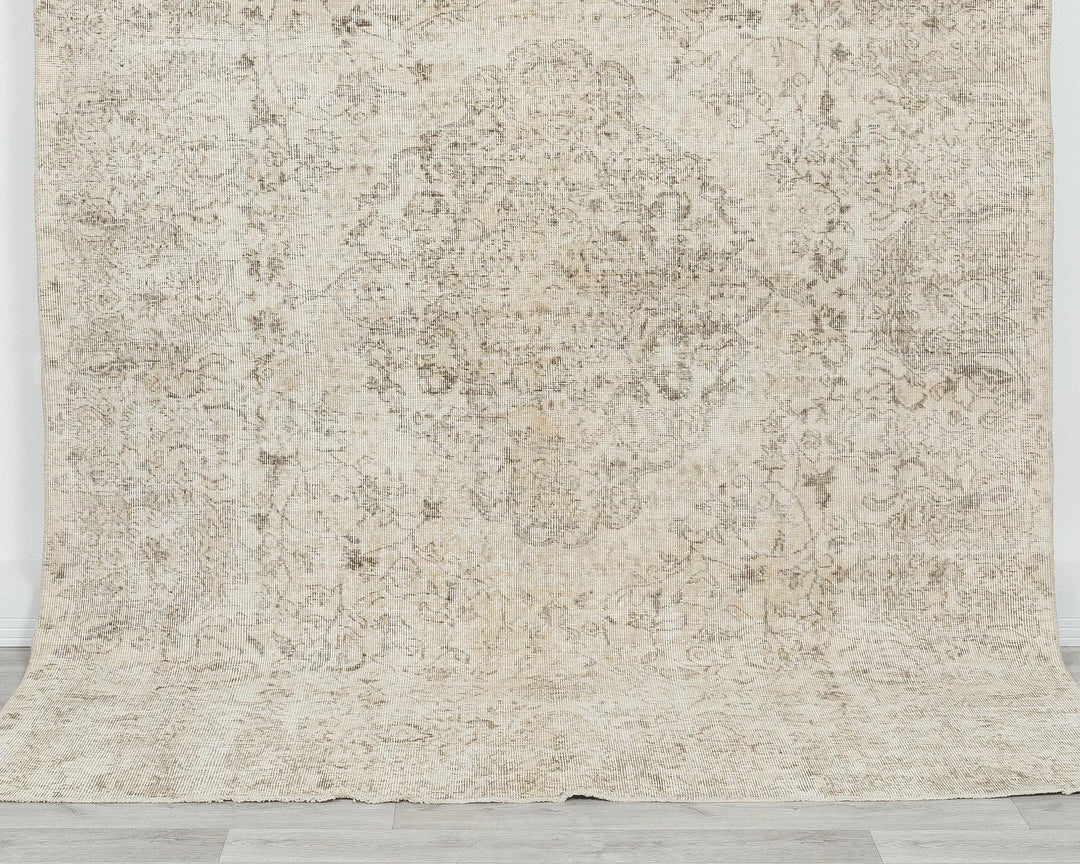 Multicolor Turkish Oushak Rug 6' 7" x 8' 11" Hand-Knotted | No. VR56350