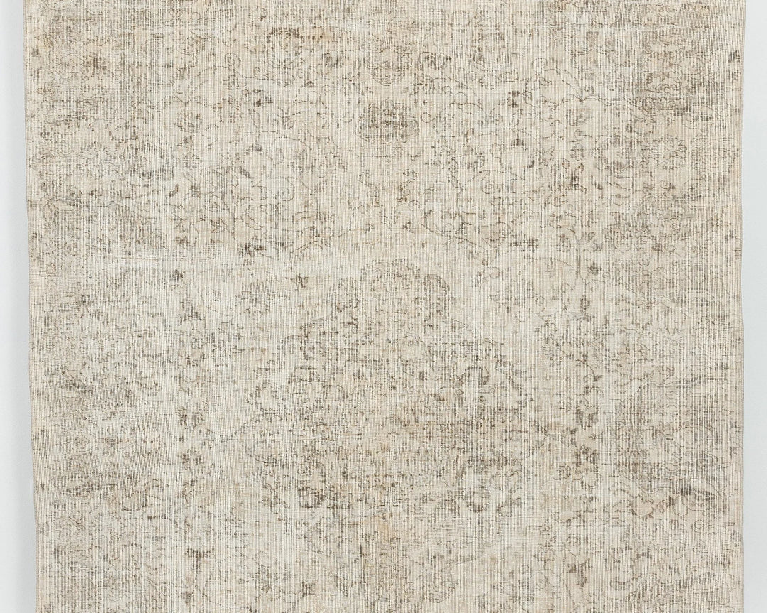 Multicolor Turkish Oushak Rug 6' 7" x 8' 11" Hand-Knotted | No. VR56350