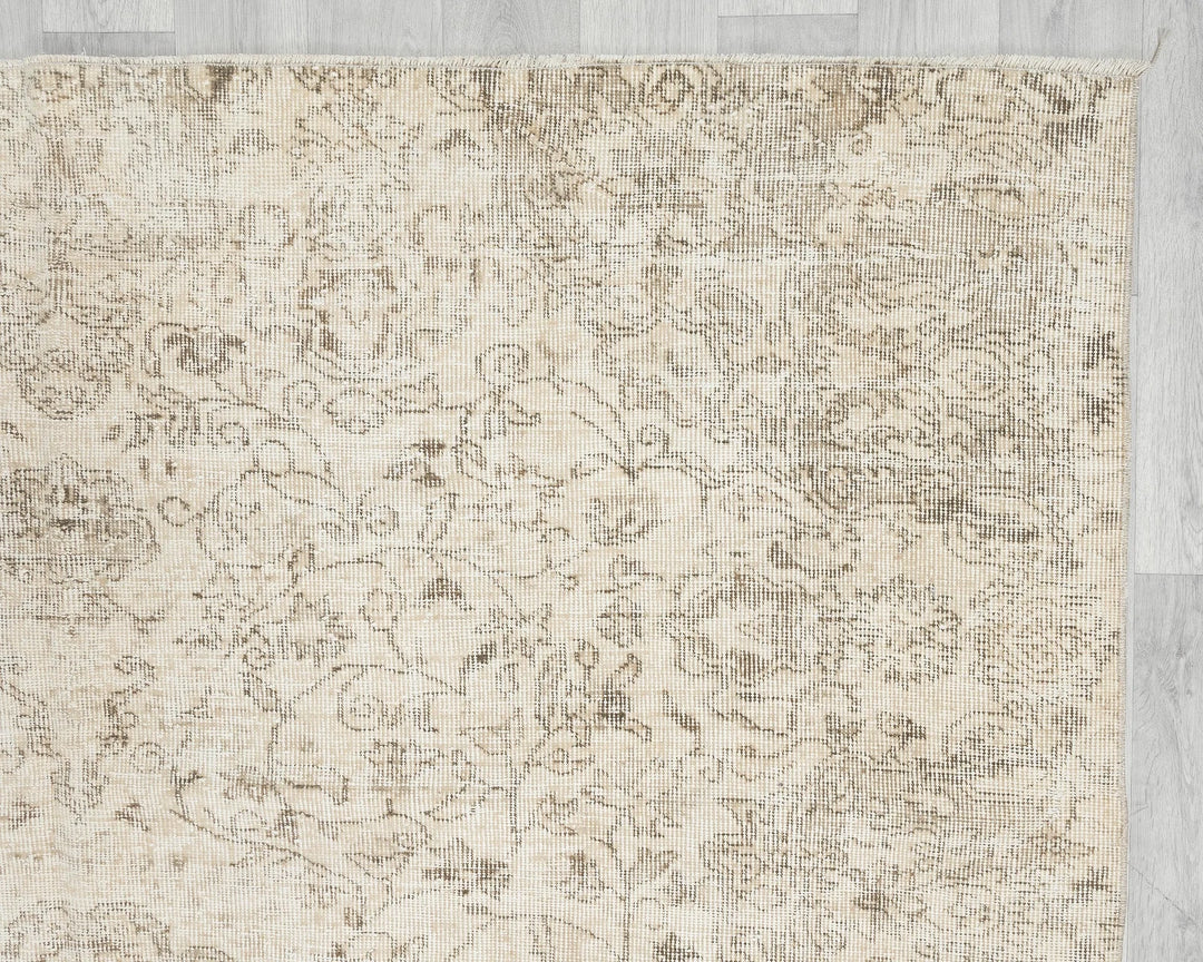 Multicolor Turkish Oushak Rug 6' 7" x 8' 11" Hand-Knotted | No. VR56350