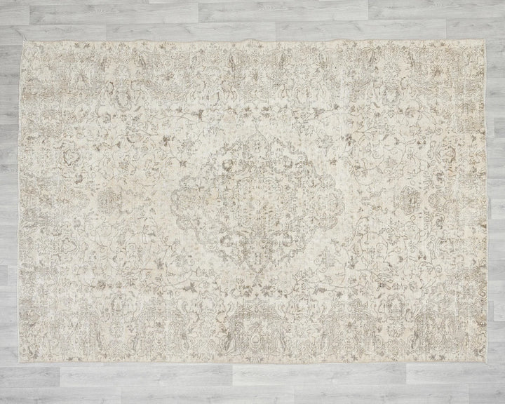 Multicolor Turkish Oushak Rug 6' 7" x 8' 11" Hand-Knotted | No. VR56350