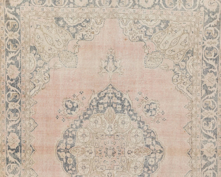 Pink Turkish Oushak Rug 6'10" x 10' Hand-Knotted | No. VR56407