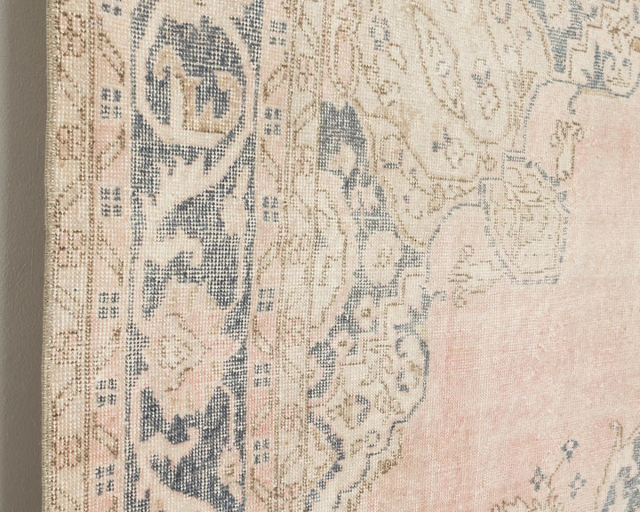 Pink Turkish Oushak Rug 6'10" x 10' Hand-Knotted | No. VR56407