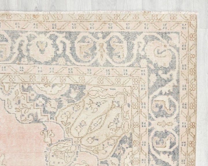 Pink Turkish Oushak Rug 6'10" x 10' Hand-Knotted | No. VR56407