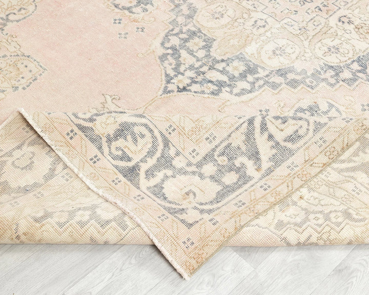 Pink Turkish Oushak Rug 6'10" x 10' Hand-Knotted | No. VR56407