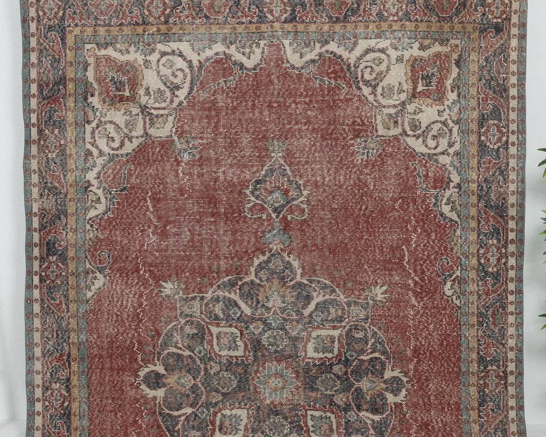 Multicolor Turkish Oushak Rug 10' 11" x 6' 9" Hand-Knotted | No. VR56456