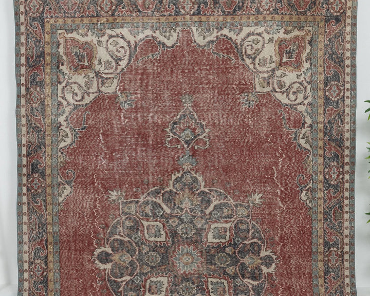 Multicolor Turkish Oushak Rug 10' 11" x 6' 9" Hand-Knotted | No. VR56456