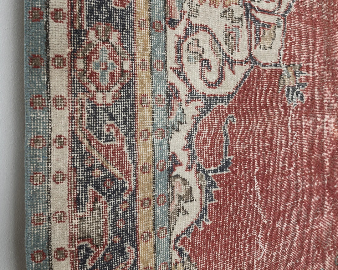 Multicolor Turkish Oushak Rug 10' 11" x 6' 9" Hand-Knotted | No. VR56456