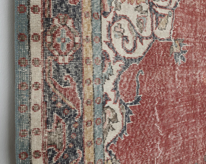 Multicolor Turkish Oushak Rug 10' 11" x 6' 9" Hand-Knotted | No. VR56456