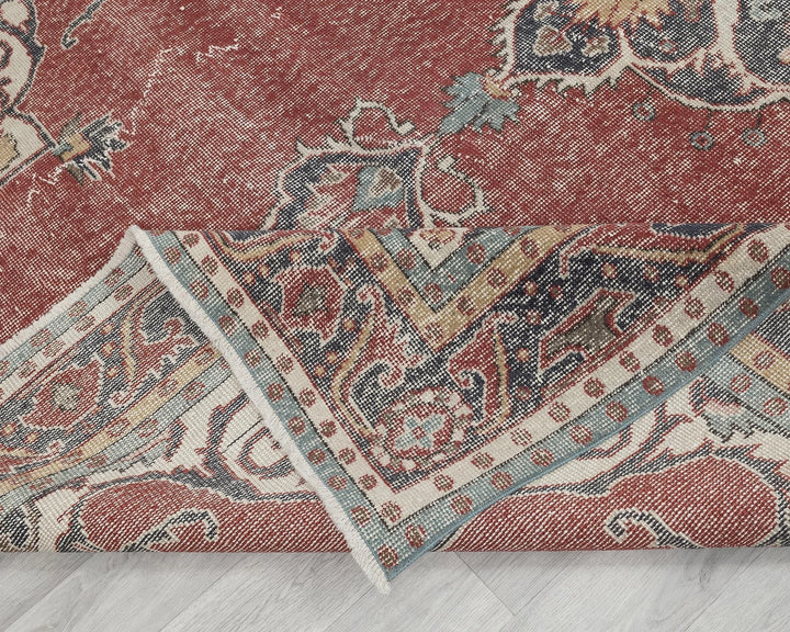 Multicolor Turkish Oushak Rug 10' 11" x 6' 9" Hand-Knotted | No. VR56456