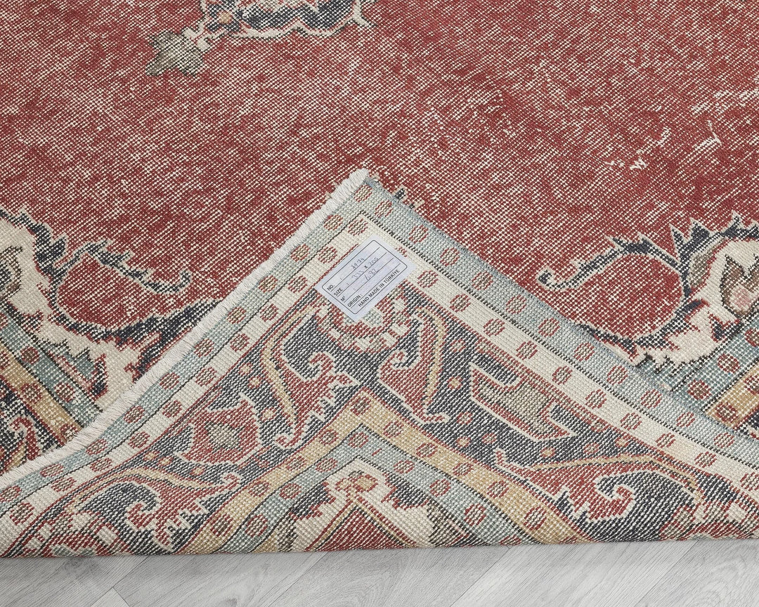 Multicolor Turkish Oushak Rug 10' 11" x 6' 9" Hand-Knotted | No. VR56456