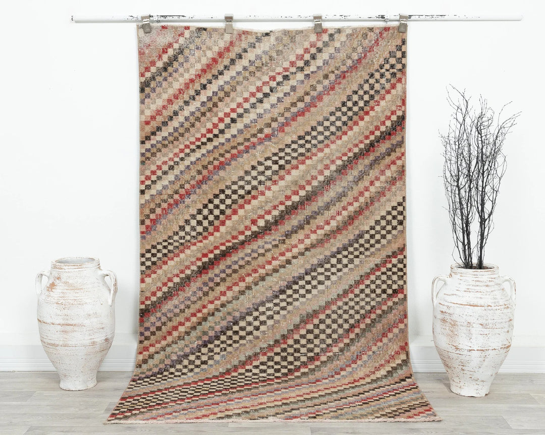 Multicolor Turkish Oushak Rug 3' 11" x 6' 7" Hand-Knotted | No. VR56537