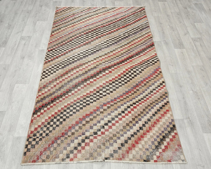 Multicolor Turkish Oushak Rug 3' 11" x 6' 7" Hand-Knotted | No. VR56537