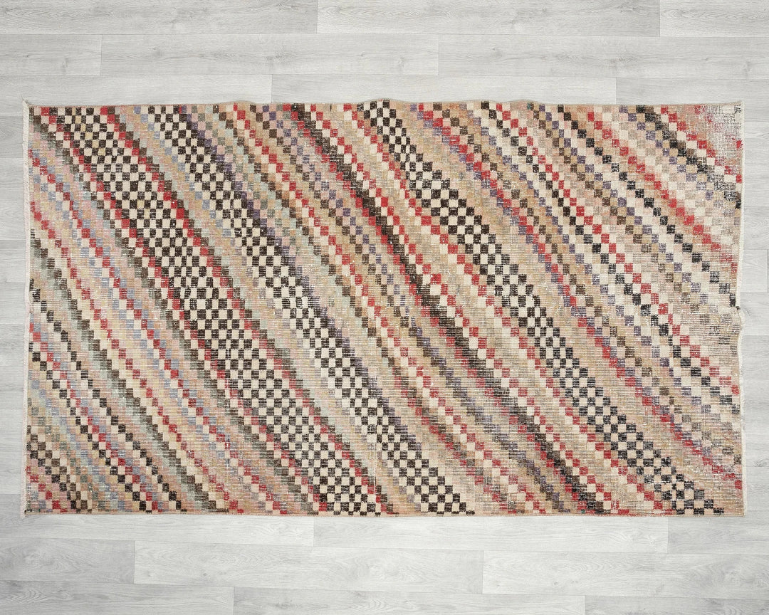 Multicolor Turkish Oushak Rug 3' 11" x 6' 7" Hand-Knotted | No. VR56537
