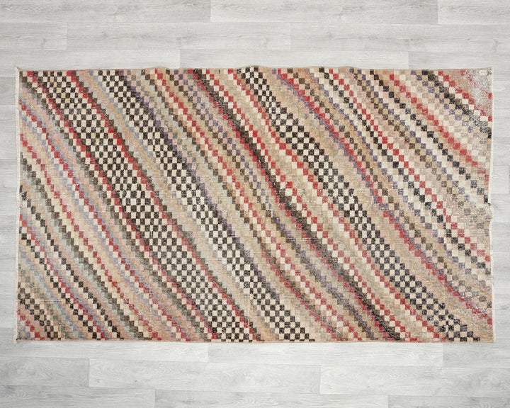 Multicolor Turkish Oushak Rug 3' 11" x 6' 7" Hand-Knotted | No. VR56537