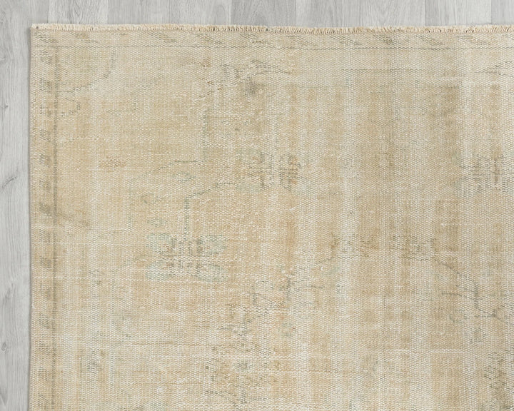 Beige Turkish Oushak Rug 4'6" x 8' Hand-Knotted | No. VR56598