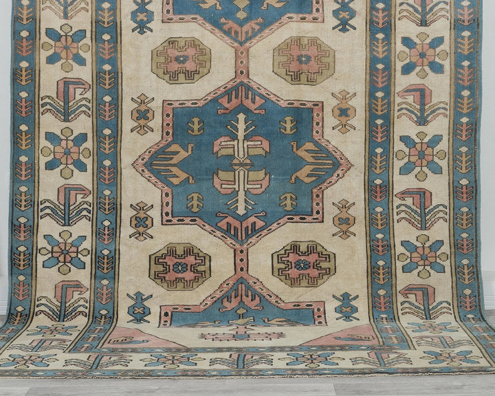 Multicolor Turkish Oushak Rug 6' 11" x 9' 6" Hand-Knotted | No. VR56619