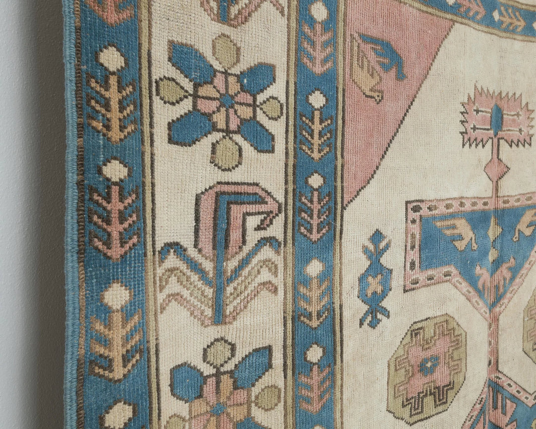 Multicolor Turkish Oushak Rug 6' 11" x 9' 6" Hand-Knotted | No. VR56619