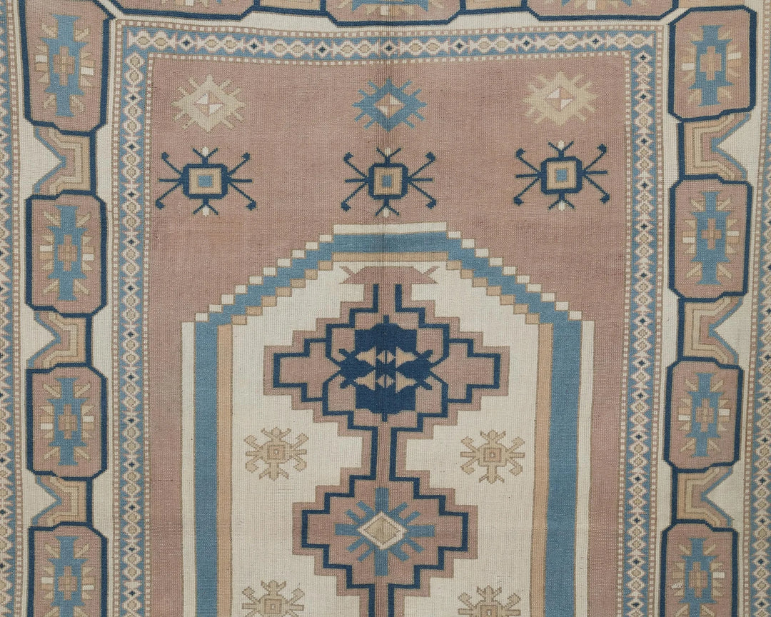 Multicolor Turkish Oushak Rug 6' 11" x 9' 10" Hand-Knotted | No. VR56620