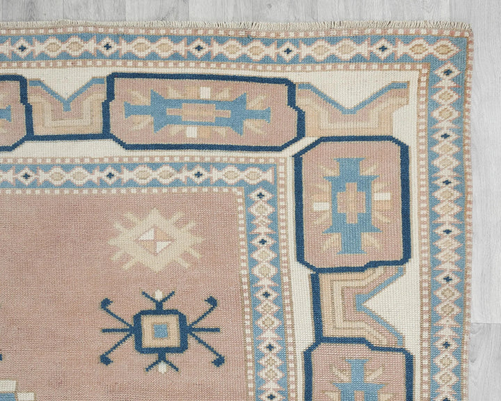 Multicolor Turkish Oushak Rug 6' 11" x 9' 10" Hand-Knotted | No. VR56620