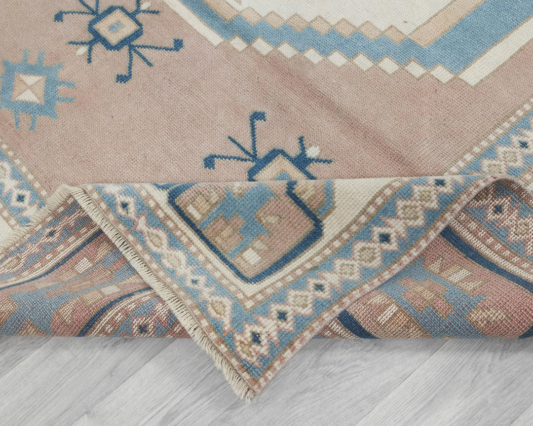 Multicolor Turkish Oushak Rug 6' 11" x 9' 10" Hand-Knotted | No. VR56620