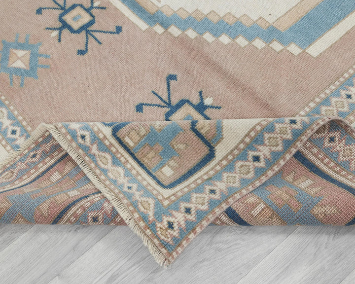 Multicolor Turkish Oushak Rug 6' 11" x 9' 10" Hand-Knotted | No. VR56620