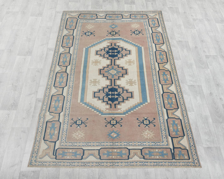 Multicolor Turkish Oushak Rug 6' 11" x 9' 10" Hand-Knotted | No. VR56620